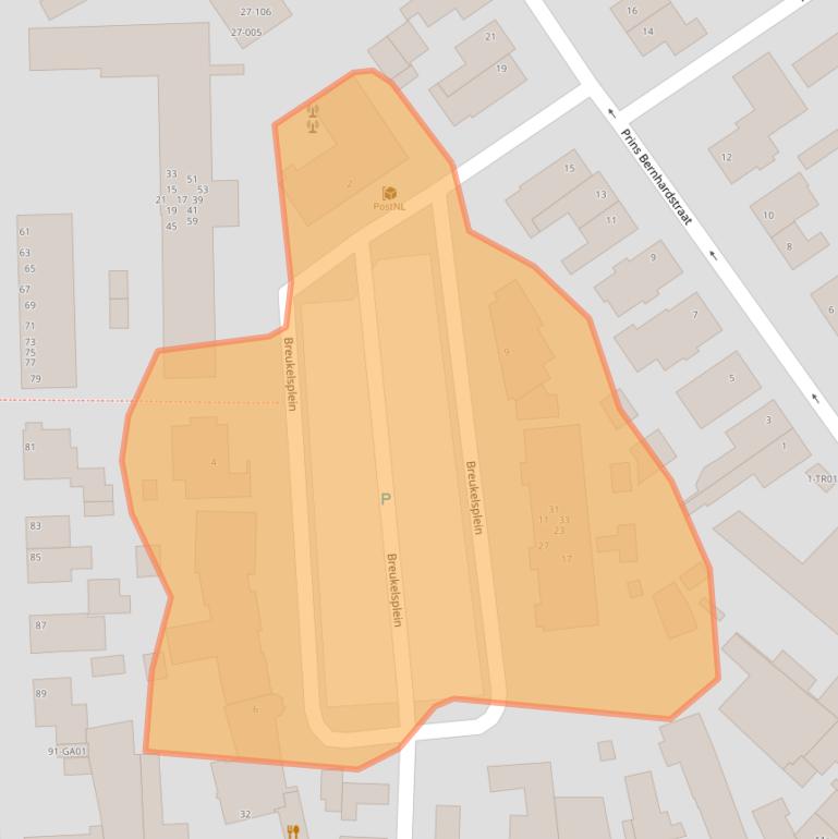 Kaart van postcodegebied 5281HX.
