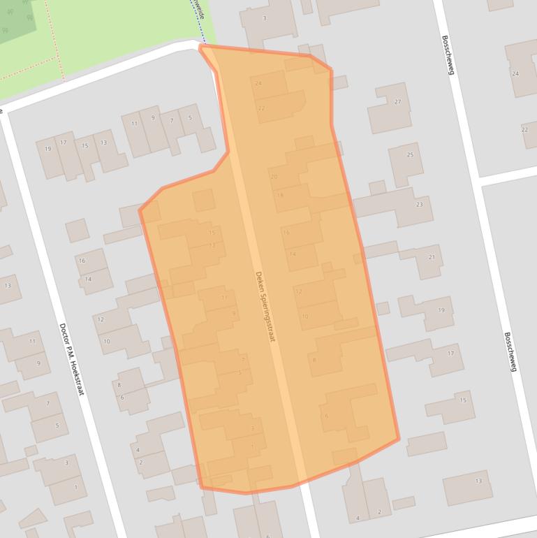 Kaart van postcodegebied 5281HZ.