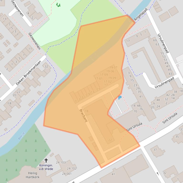 Kaart van postcodegebied 5281JE.