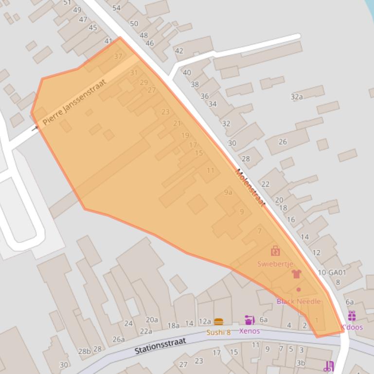 Kaart van postcodegebied 5281JM.