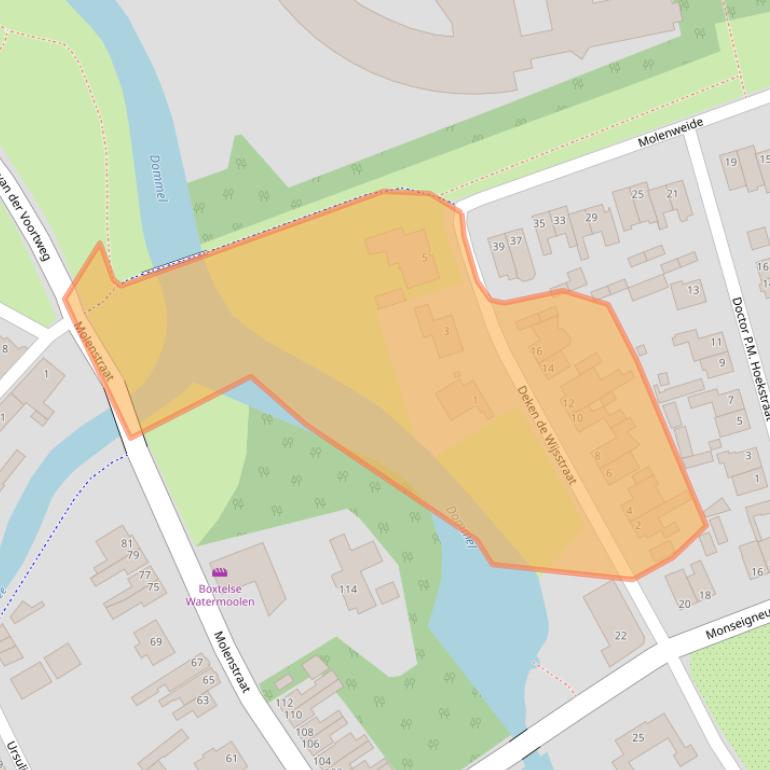 Kaart van postcodegebied 5281JW.