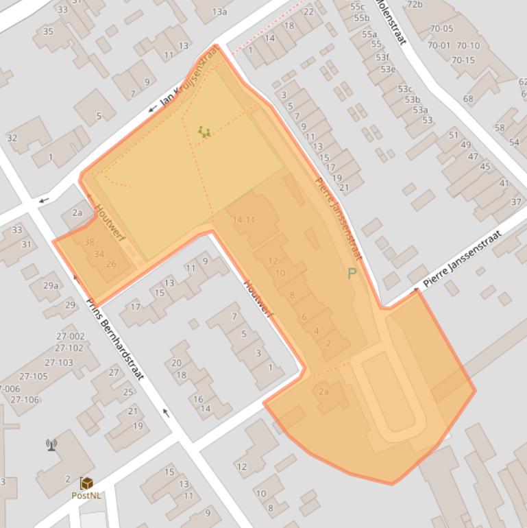 Kaart van postcodegebied 5281KX.