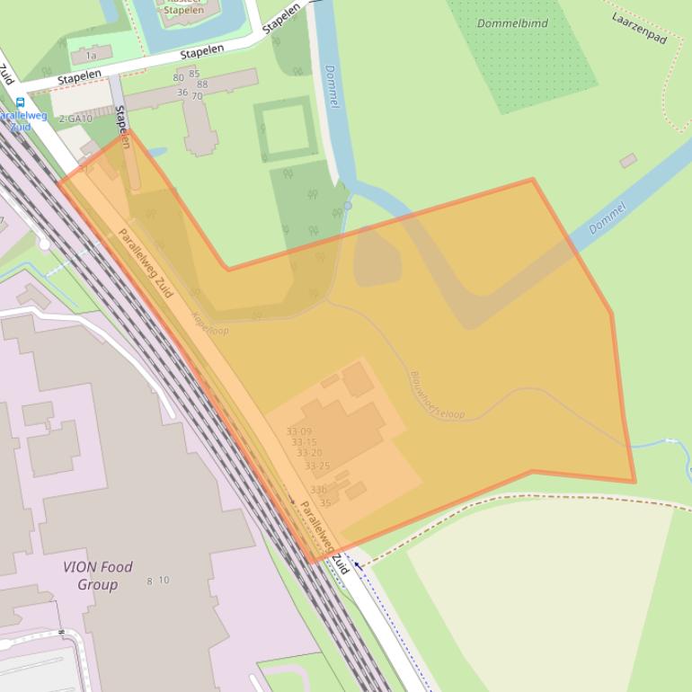 Kaart van postcodegebied 5281LB.