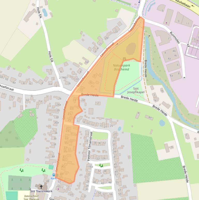 Kaart van postcodegebied 5281LC.