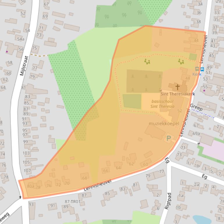 Kaart van postcodegebied 5281LG.