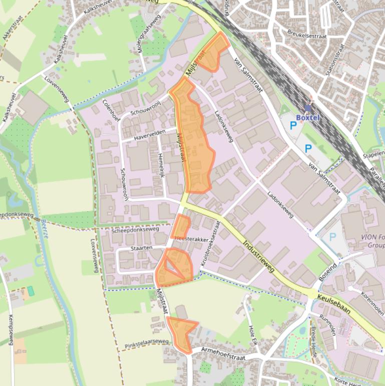 Kaart van postcodegebied 5281LJ.