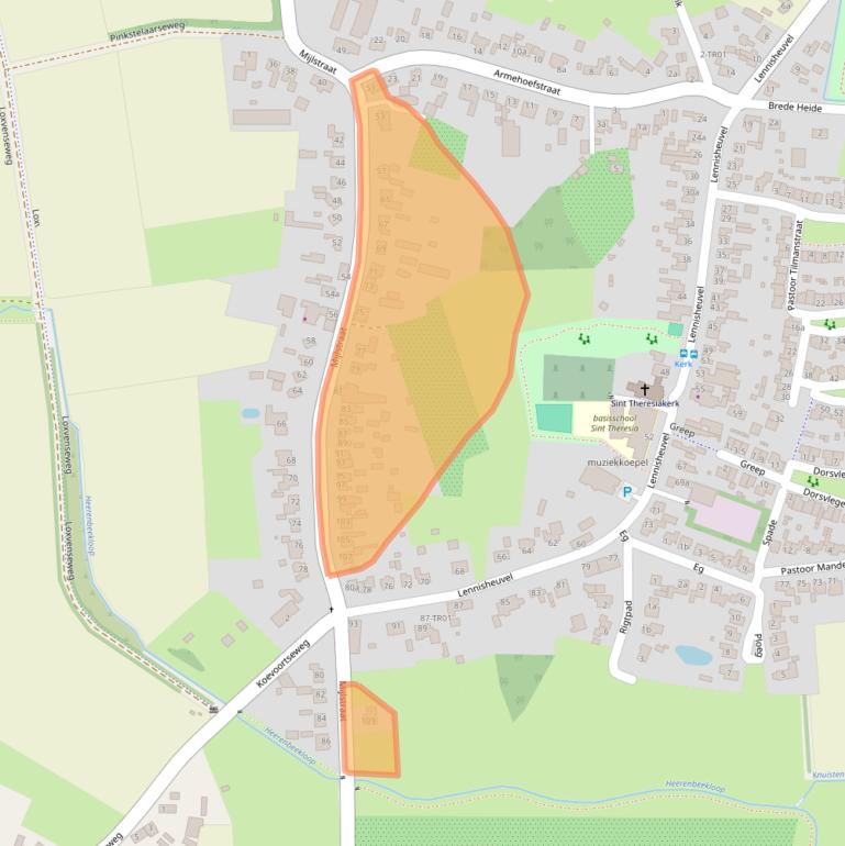 Kaart van postcodegebied 5281LK.