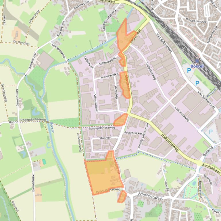 Kaart van postcodegebied 5281LL.