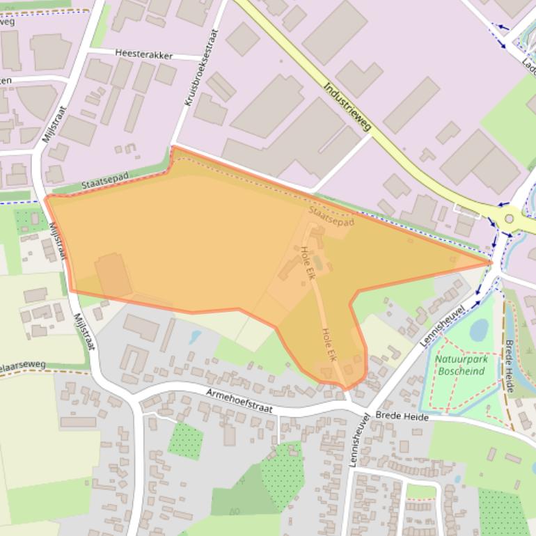 Kaart van postcodegebied 5281LX.