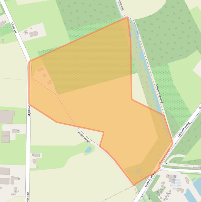 Kaart van postcodegebied 5281PA.