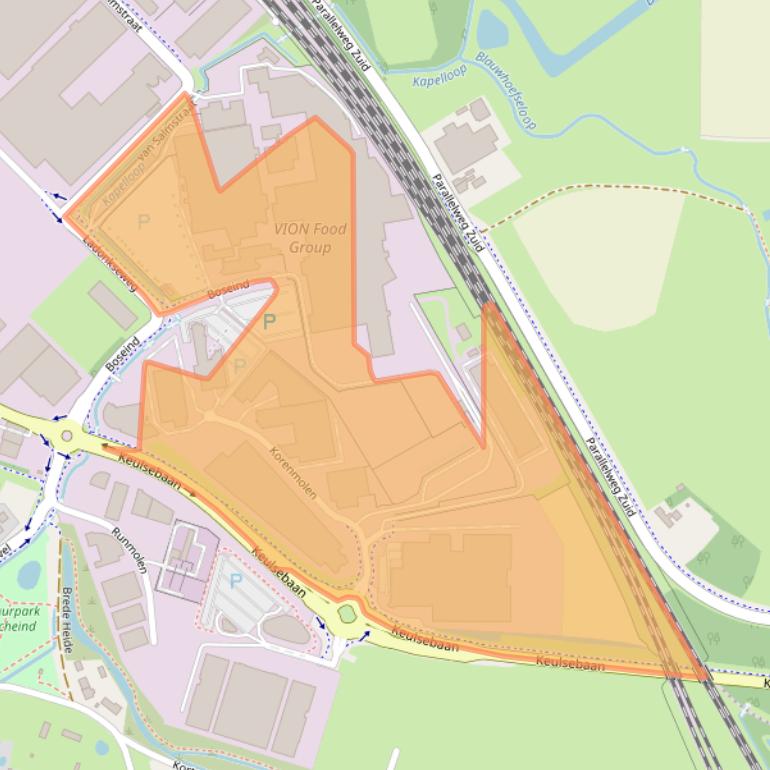 Kaart van postcodegebied 5281PB.