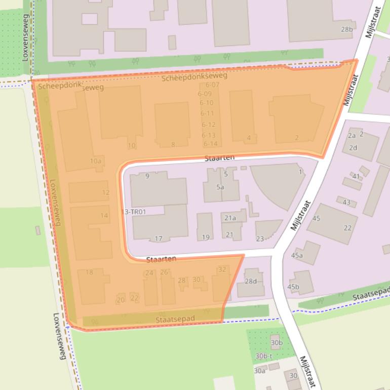 Kaart van postcodegebied 5281PL.