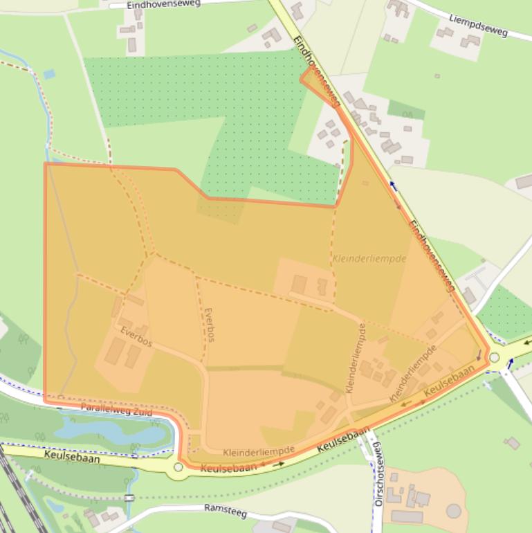 Kaart van postcodegebied 5281RC.