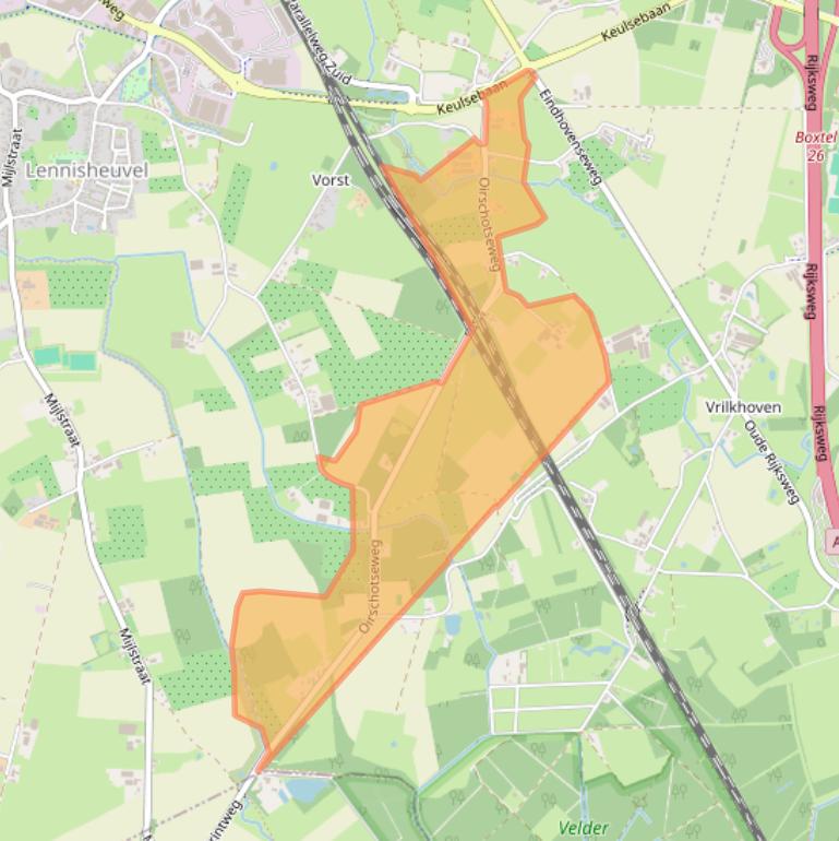 Kaart van postcodegebied 5281RD.