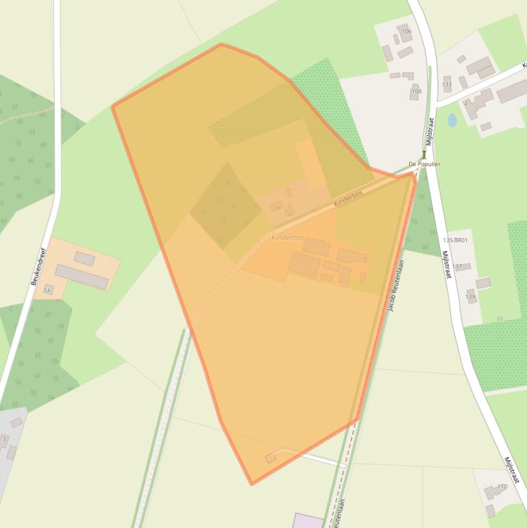 Kaart van postcodegebied 5281RJ.