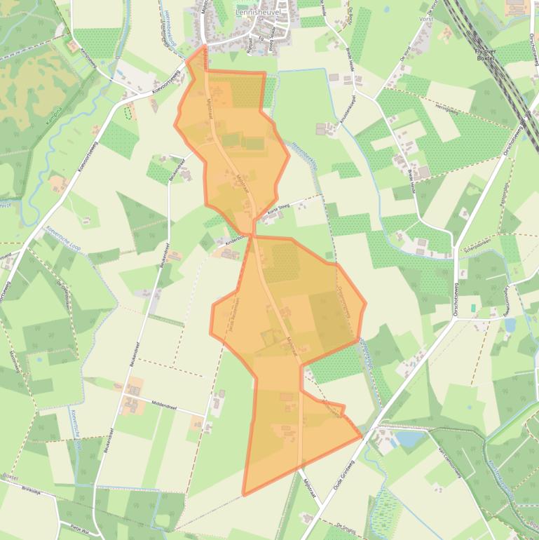 Kaart van postcodegebied 5281RL.