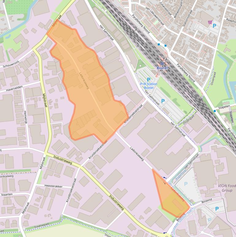 Kaart van postcodegebied 5281RN.