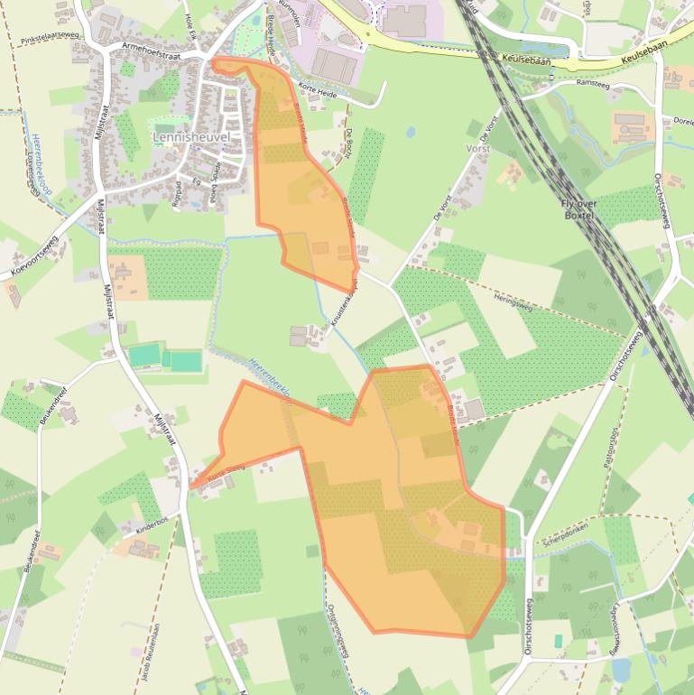 Kaart van postcodegebied 5281RZ.