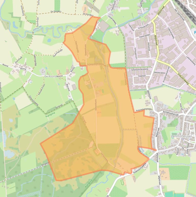 Kaart van postcodegebied 5281TH.