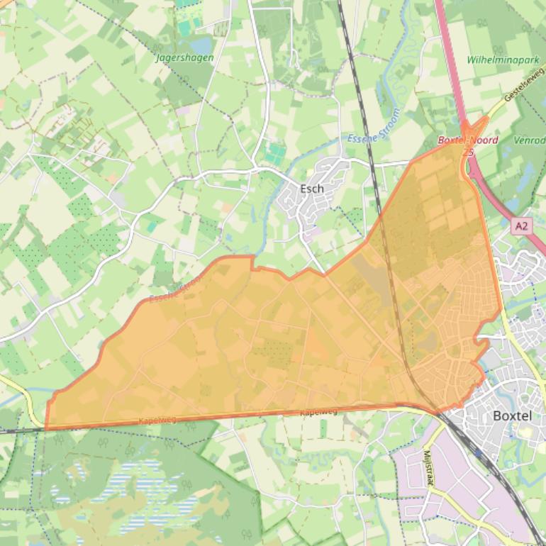 Kaart van postcodegebied 5282.