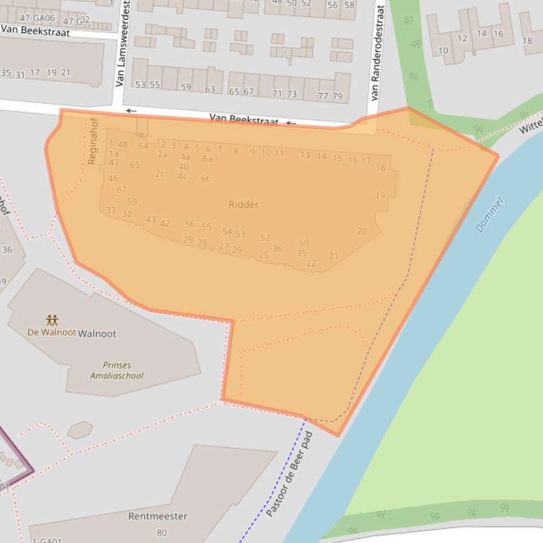 Kaart van postcodegebied 5282GE.