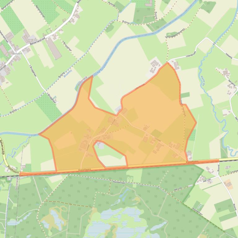 Kaart van postcodegebied 5282JD.