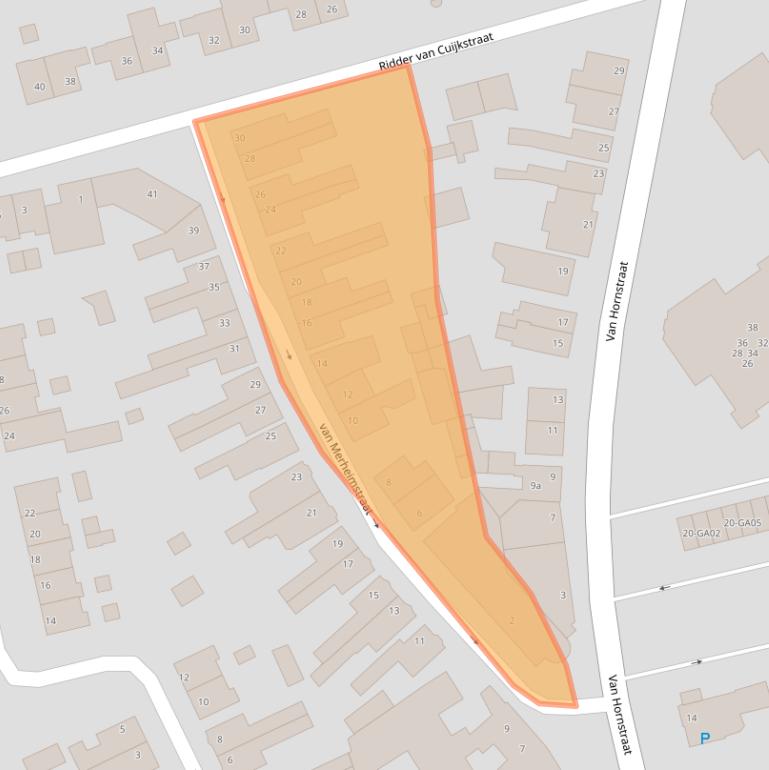 Kaart van postcodegebied 5282NG.