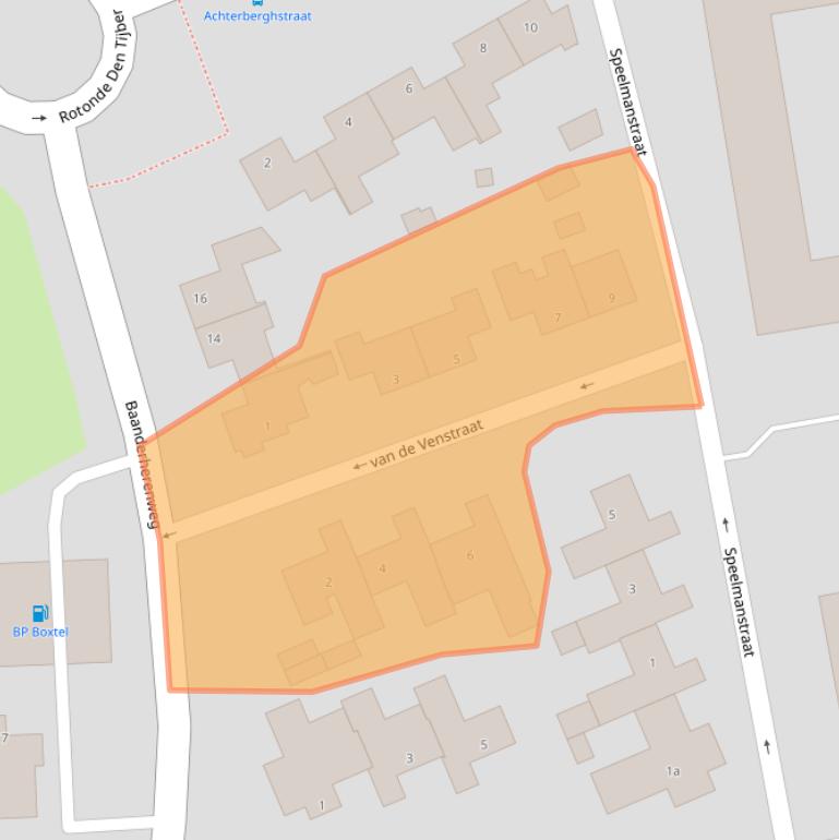 Kaart van postcodegebied 5282RN.