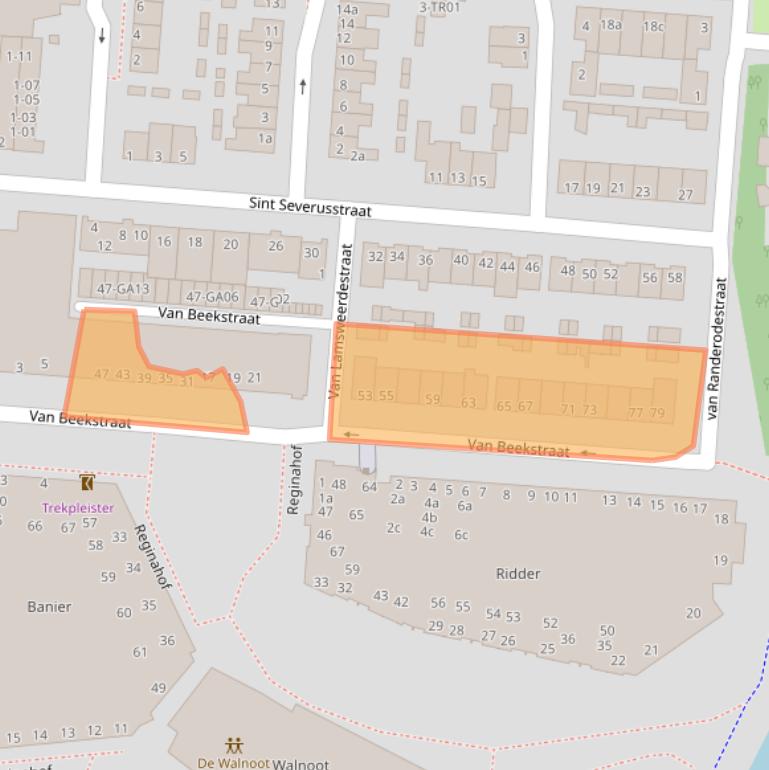 Kaart van postcodegebied 5282RW.