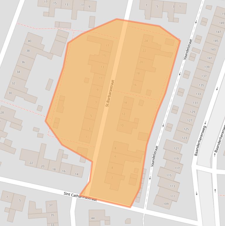 Kaart van postcodegebied 5282TG.