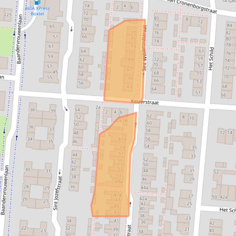 Kaart van postcodegebied 5282VE.