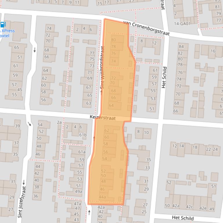 Kaart van postcodegebied 5282VH.
