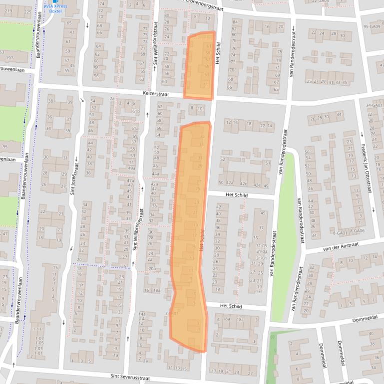 Kaart van postcodegebied 5282VJ.