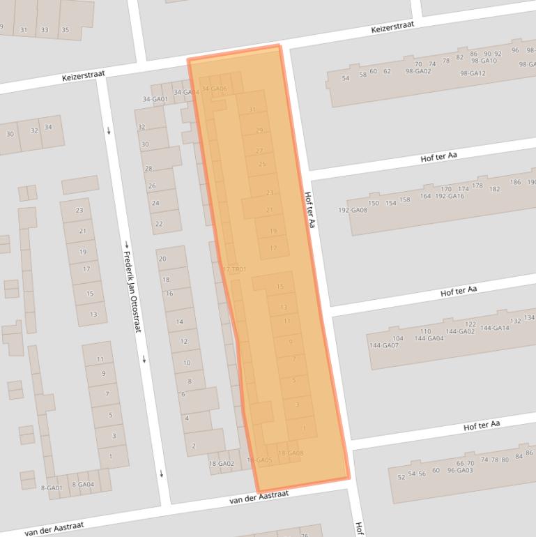 Kaart van postcodegebied 5282WE.