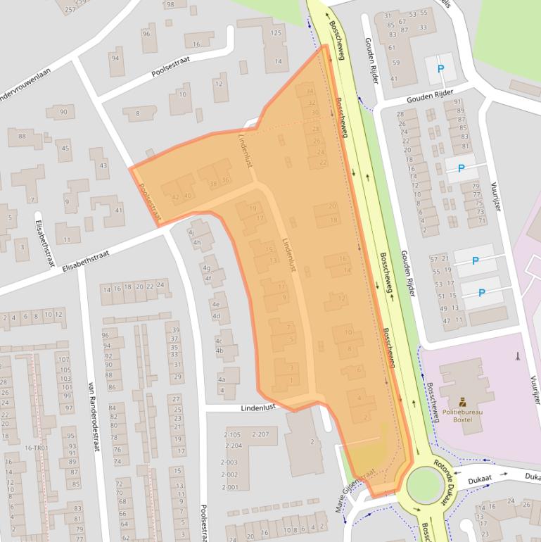 Kaart van postcodegebied 5282WG.