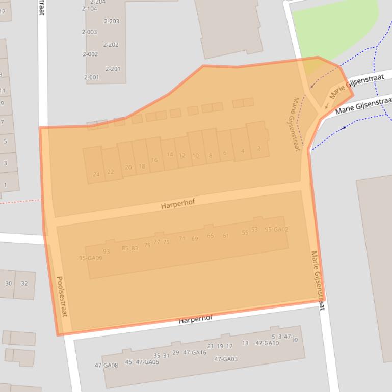 Kaart van postcodegebied 5282XB.