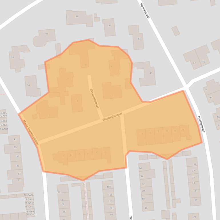 Kaart van postcodegebied 5282XE.