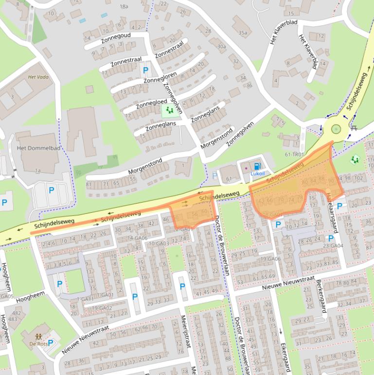 Kaart van postcodegebied 5283AE.