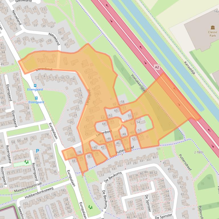 Kaart van postcodegebied 5283AW.