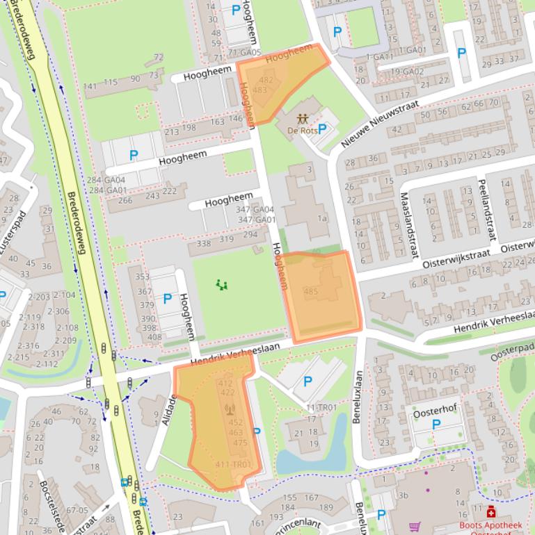 Kaart van postcodegebied 5283BH.