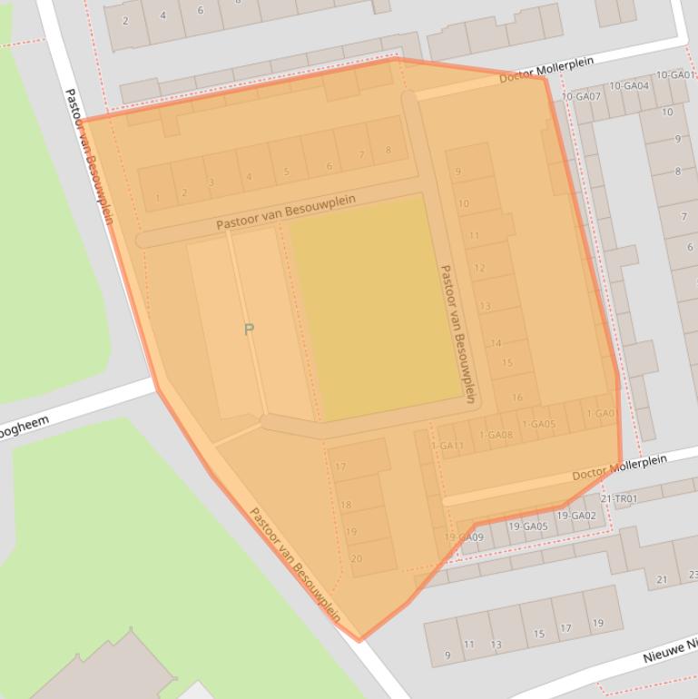 Kaart van postcodegebied 5283BL.