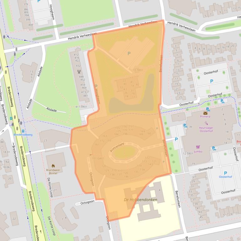 Kaart van postcodegebied 5283BS.
