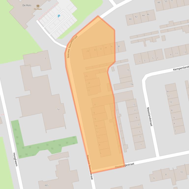 Kaart van postcodegebied 5283CD.