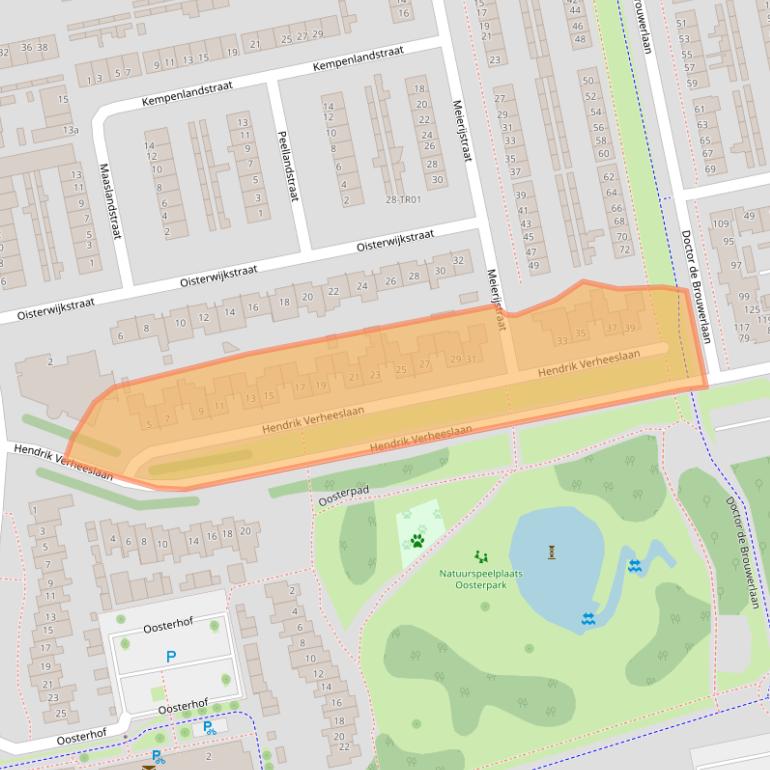 Kaart van postcodegebied 5283CP.