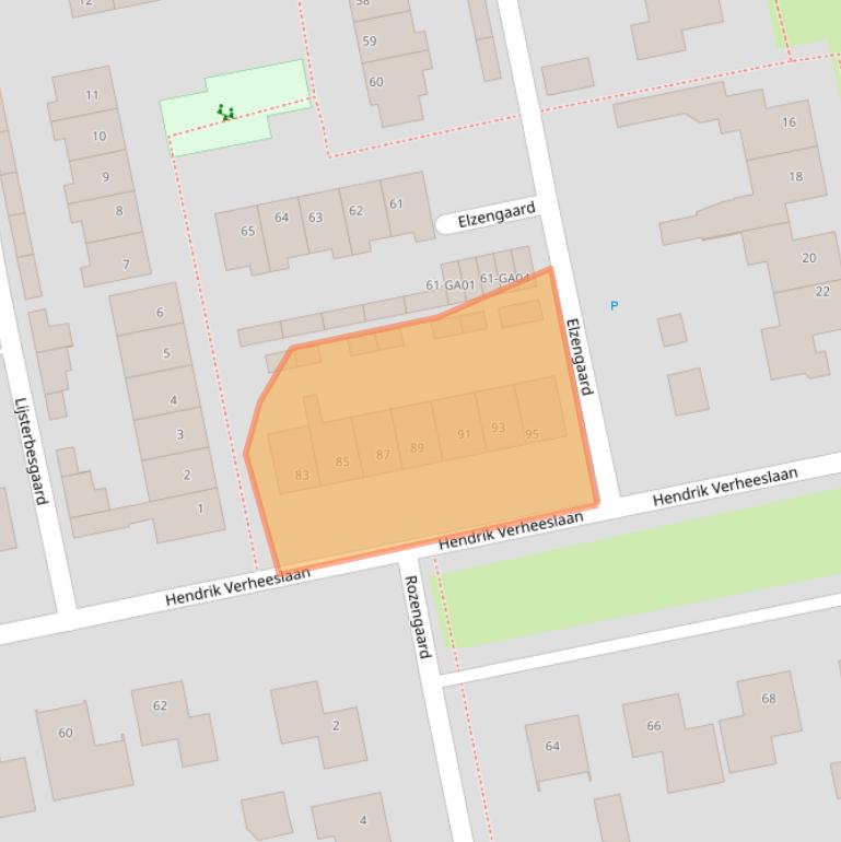 Kaart van postcodegebied 5283CS.