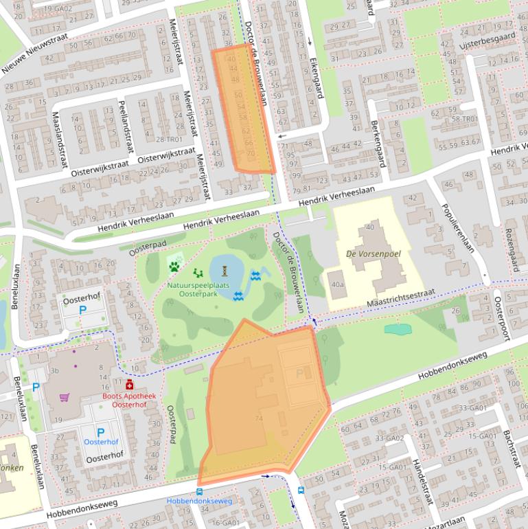Kaart van postcodegebied 5283EE.