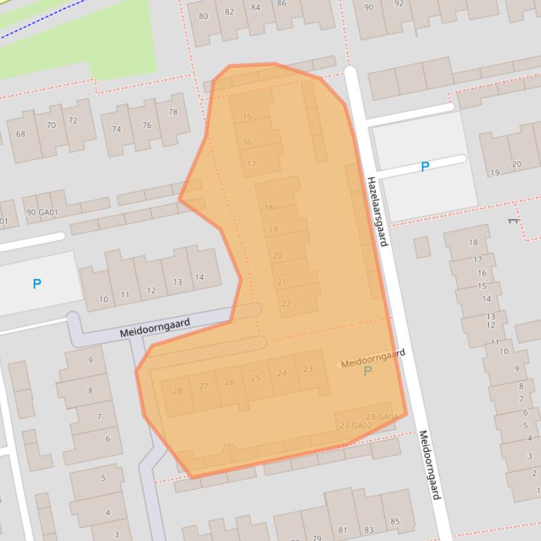 Kaart van postcodegebied 5283EL.