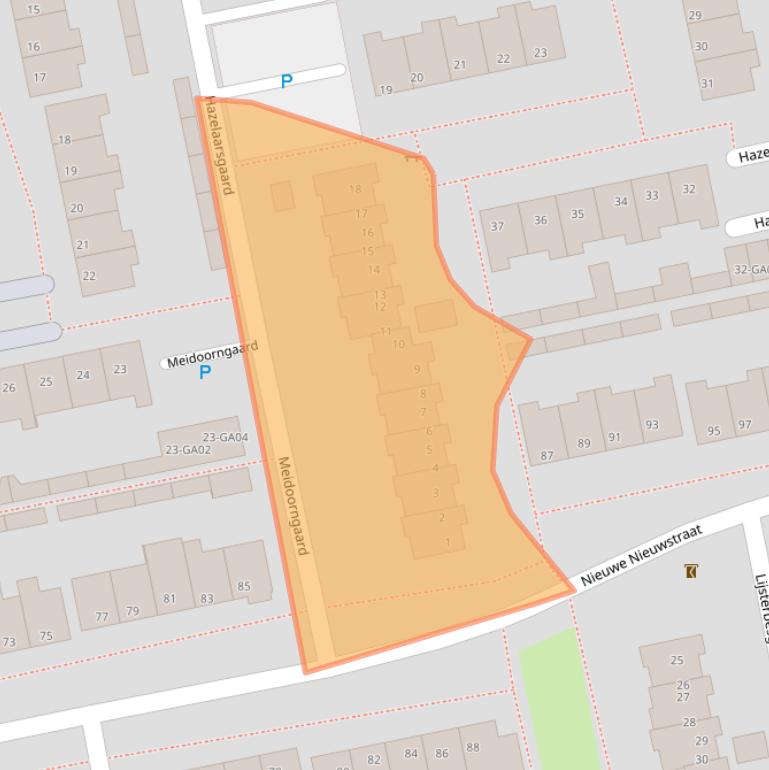 Kaart van postcodegebied 5283ER.