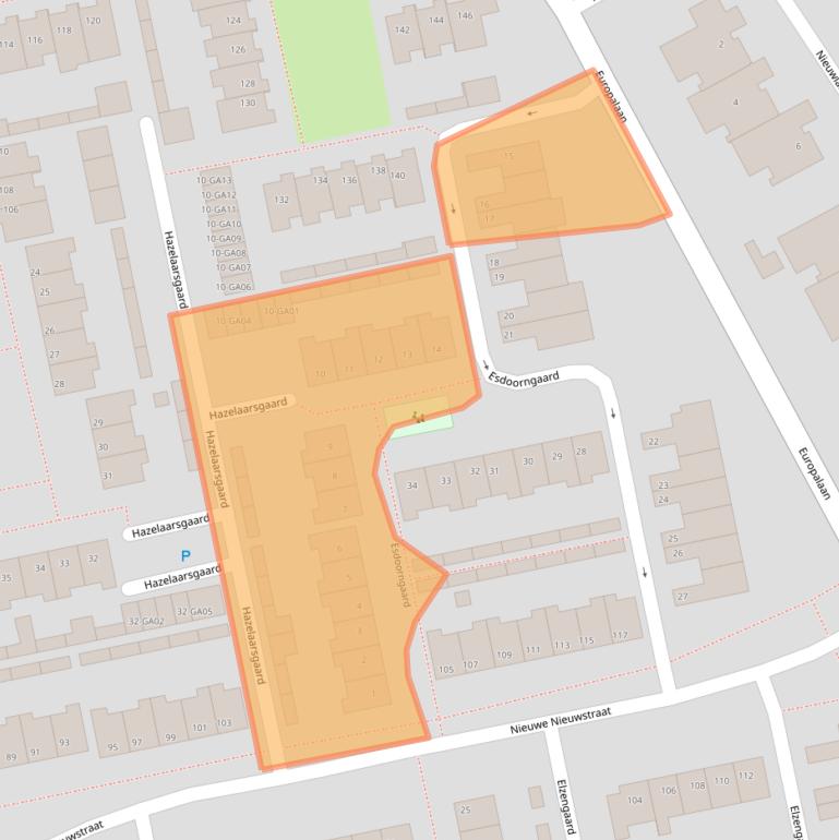 Kaart van postcodegebied 5283ET.