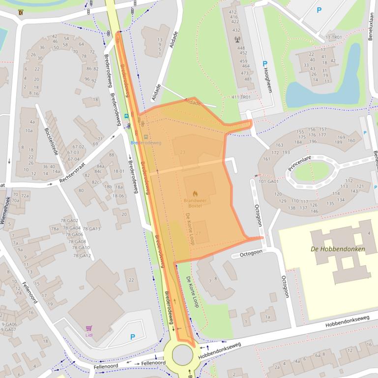 Kaart van postcodegebied 5283HA.